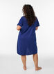 Organische Baumwoll-Nachthemd mit V-Ausschnitt, Blau, Model image number 2