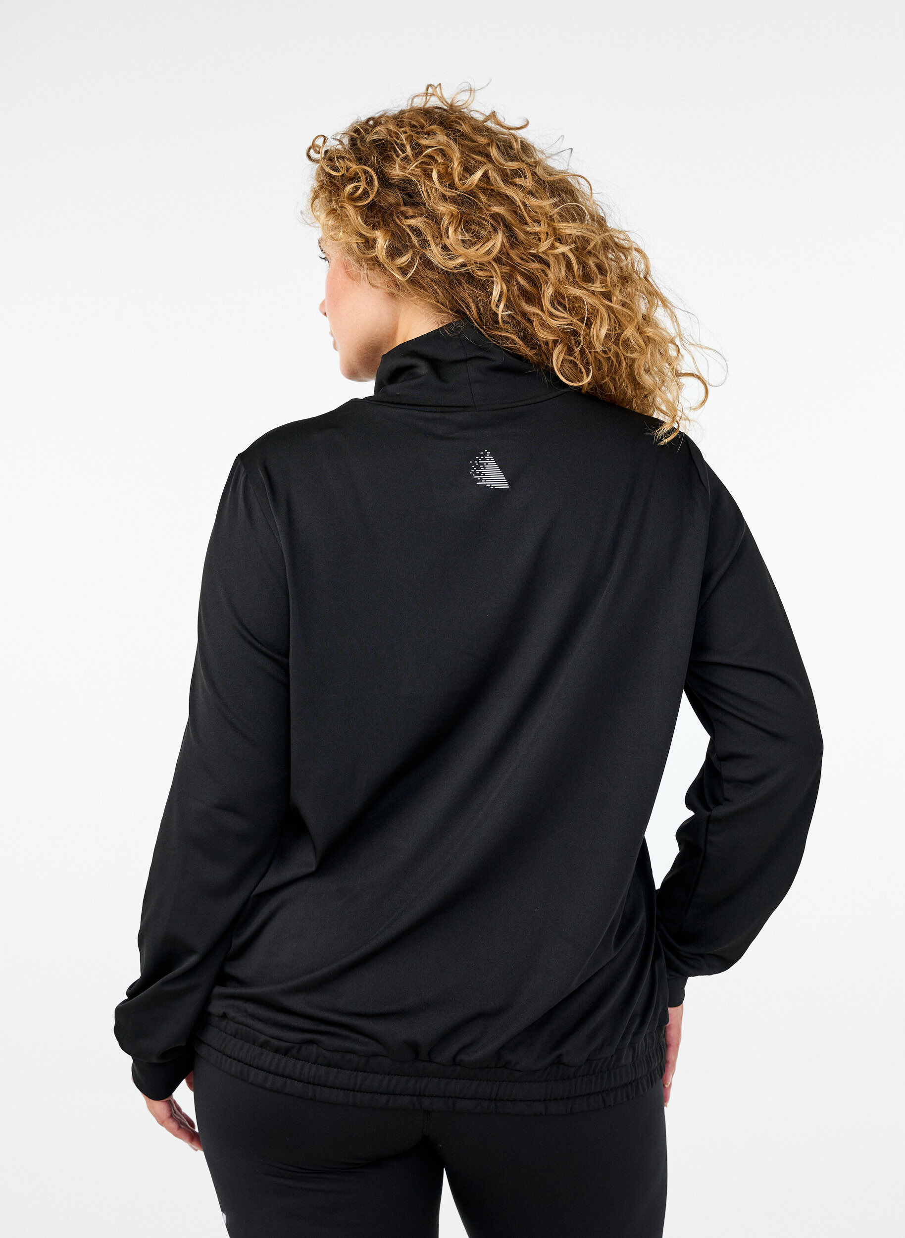Zizzi Trainingstop mit hohem Kragen, Black, Model image number 1