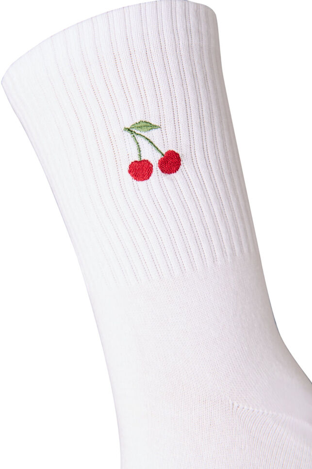 Socken aus Baumwolle mit Muster, Wei&szlig;, Packshot image number 2