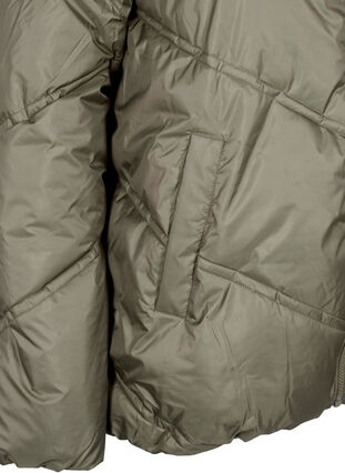 Kurze Puffer-Winterjacke mit Taschen, Bungee Cord , Packshot image number 3