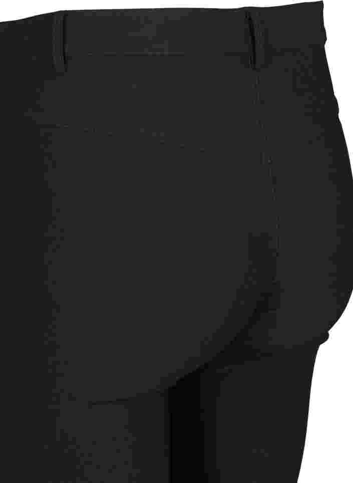 Enganliegende Hose mit Reißverschlussdetails, Black, Packshot image number 3