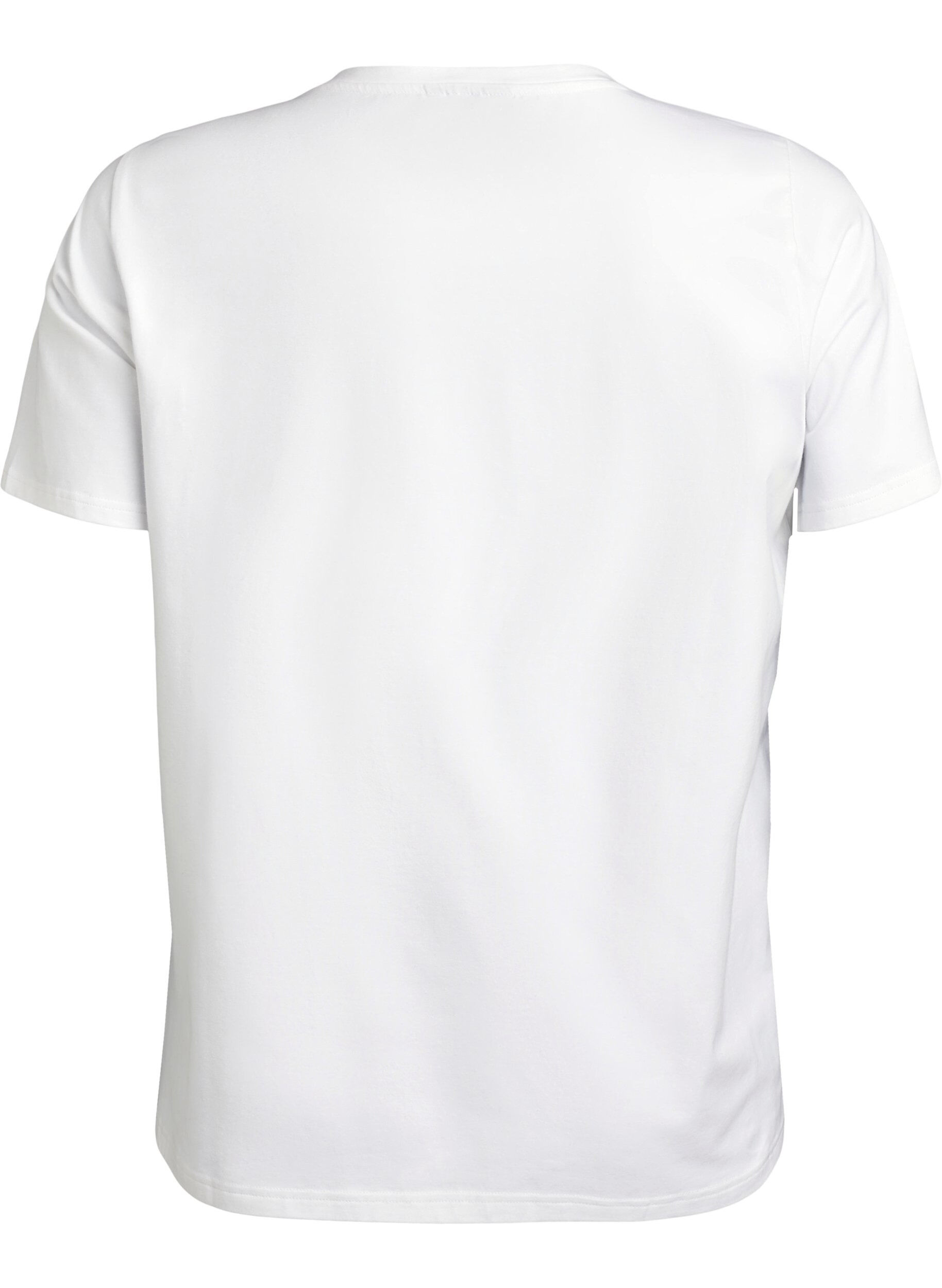 Zizzi T-Shirt aus Bio-Baumwolle mit floralem Print, B. White w. EMB, Packshot image number 1