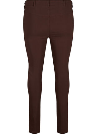 Eng anliegende Hose mit Reißverschlussdetails, Coffee Bean, Packshot image number 1