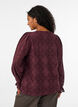 Langarmbluse mit Spitzenmuster, Dunkles Bordeaux, Model image number 2