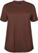 Basic-T-Shirt aus Baumwolle mit Rundhalsausschnitt, Braun, Packshot image number 0