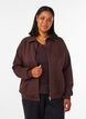 Sweatjacke mit hohem Kragen und Rei&szlig;verschluss, Braun, Model image number 0