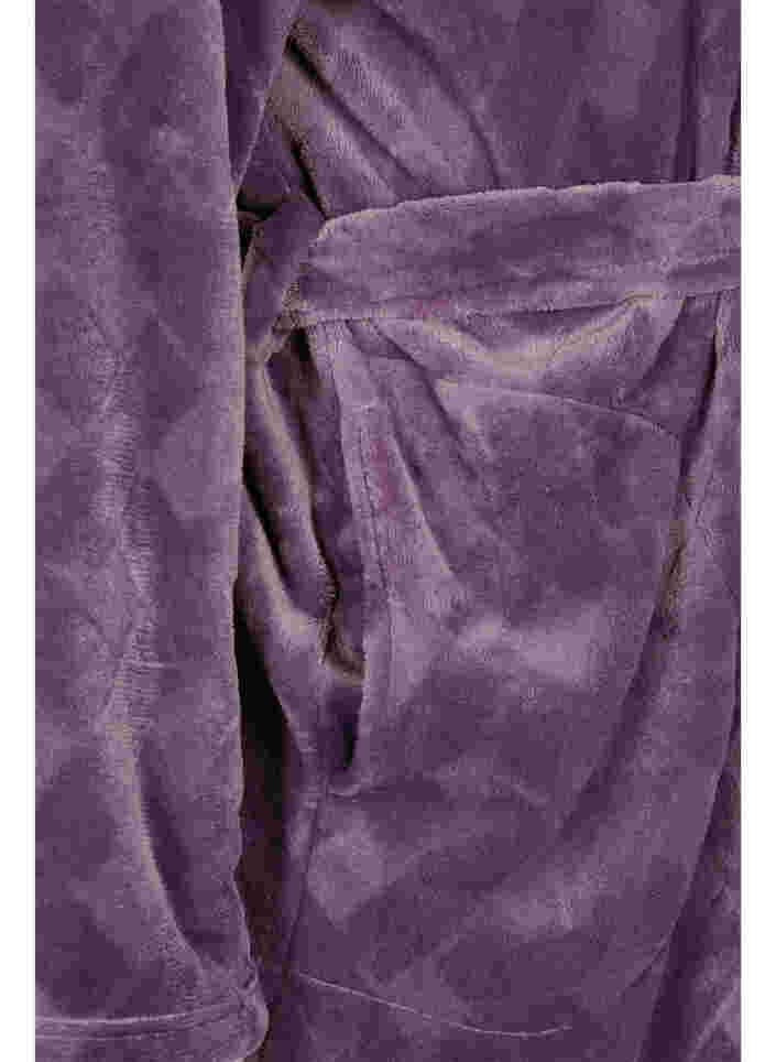 Morgenmantel mit Reißverschluss und Taschen, Vintage Violet, Packshot image number 3