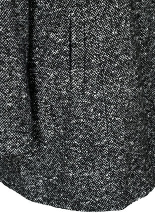 Bouclé-Mantel mit Wolle, Black Mel., Packshot image number 3