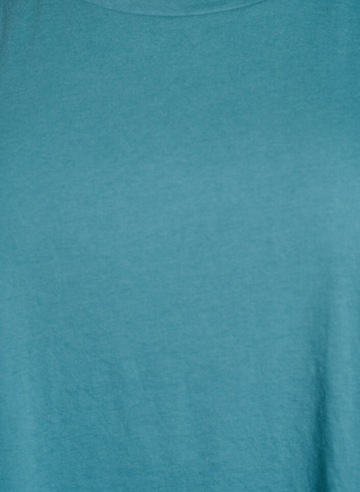 Kurz&auml;rmeliges T-Shirt aus einer Baumwollmischung, Blau, Packshot image number 2