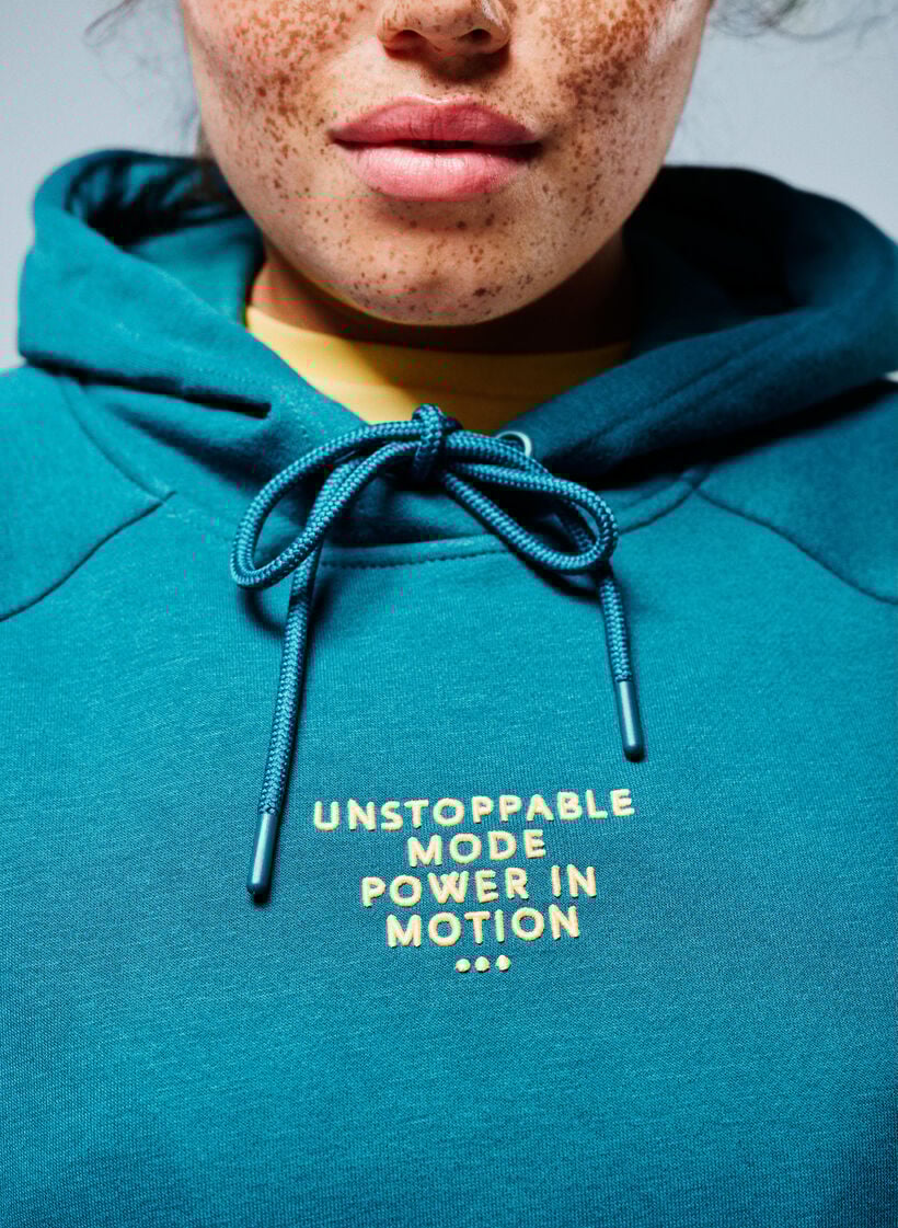 Hoodie mit gesticktem Frontmotiv, Gr&uuml;n, Image image number 0