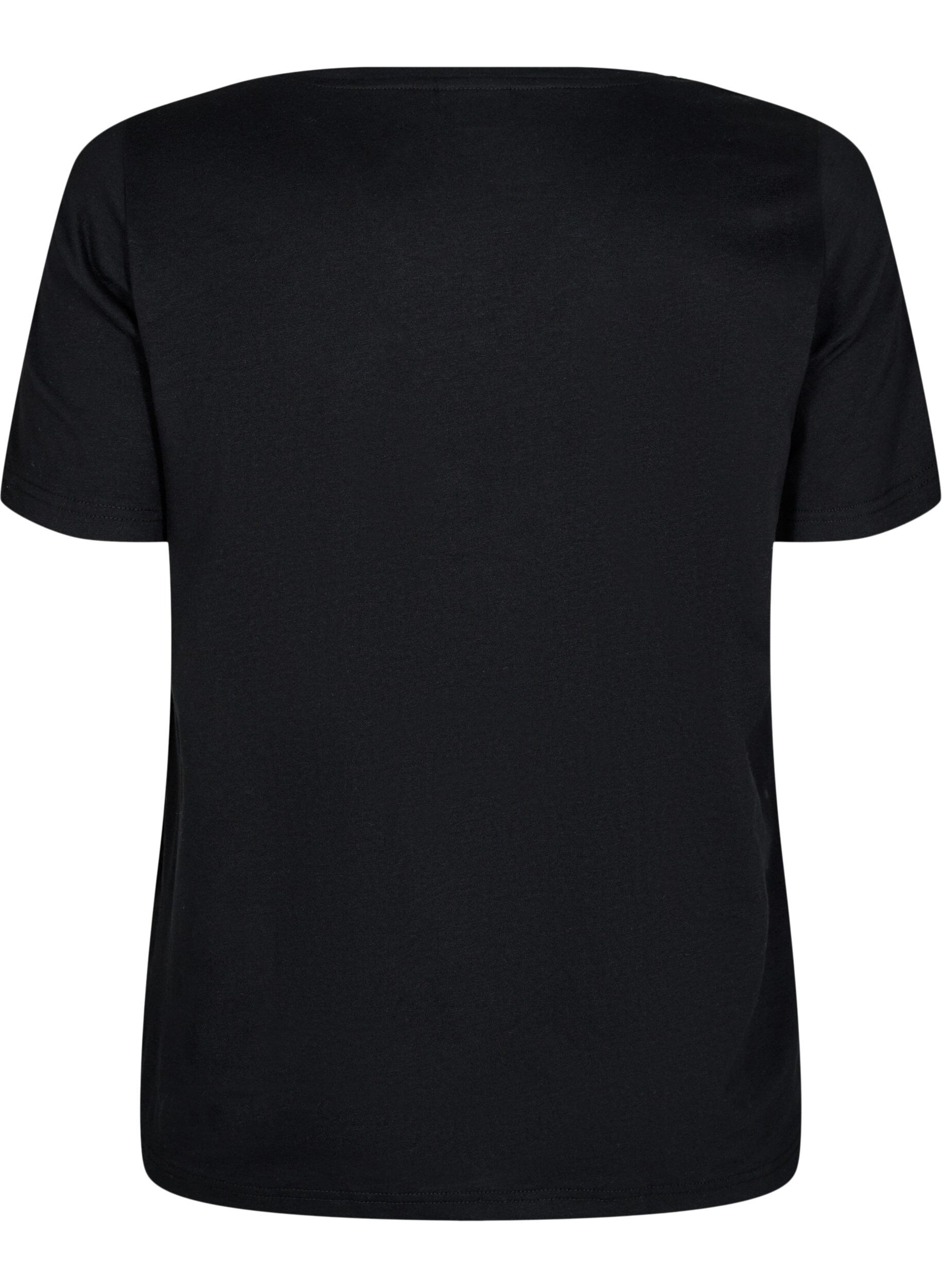 Zizzi FLASH - T-Shirt mit Print, Schwarz, Packshot image number 1