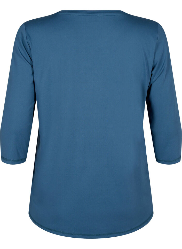  Trainingsbluse mit 3/4 &Auml;rmeln, Petrol, Packshot image number 1