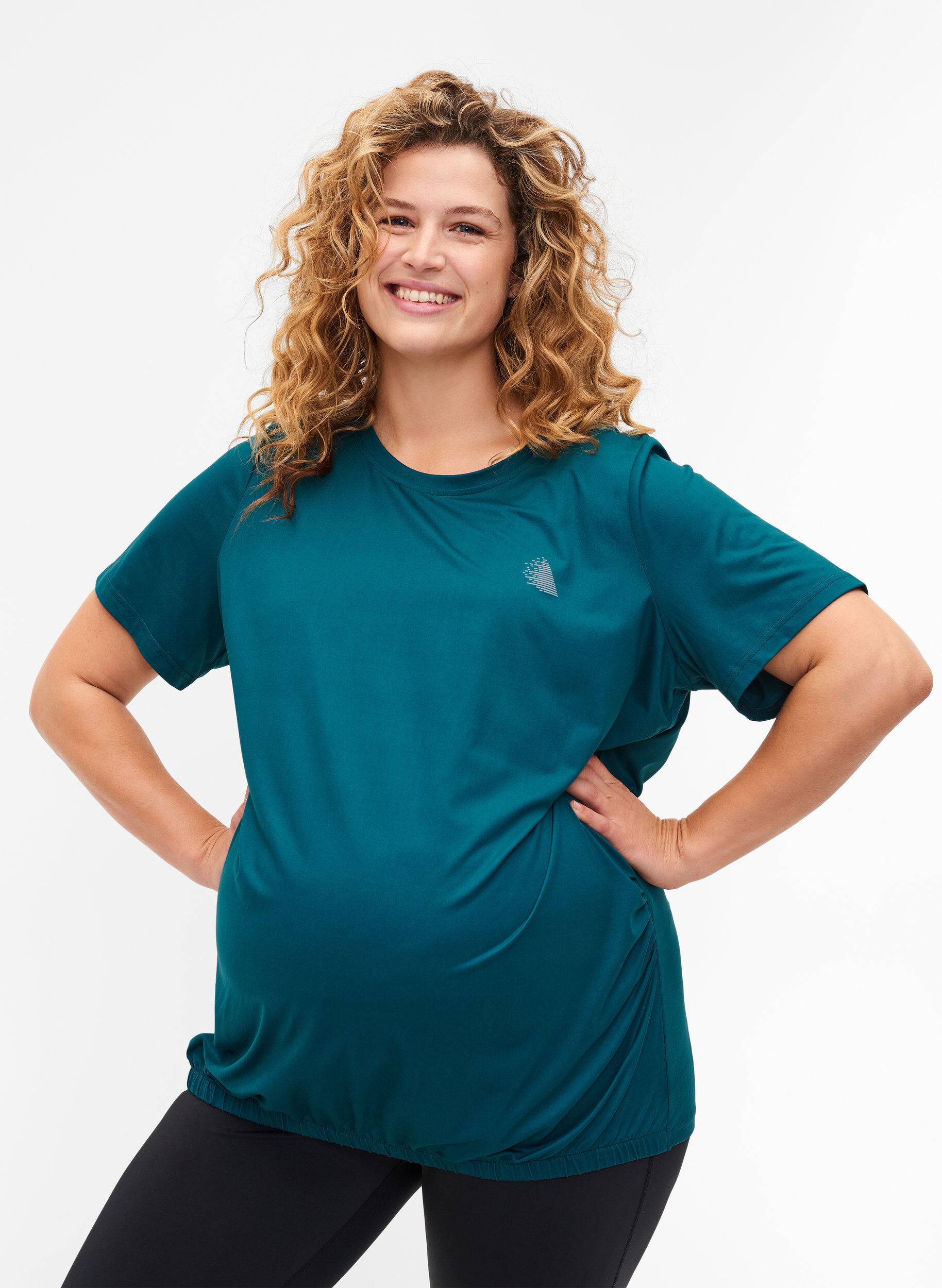 Zizzi Schwagnerschafts-Trainings-T-Shirt, Deep Teal, Model image number 0