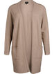 Strickjacke mit Rippenstrick und Taschen, Beige, Packshot image number 0