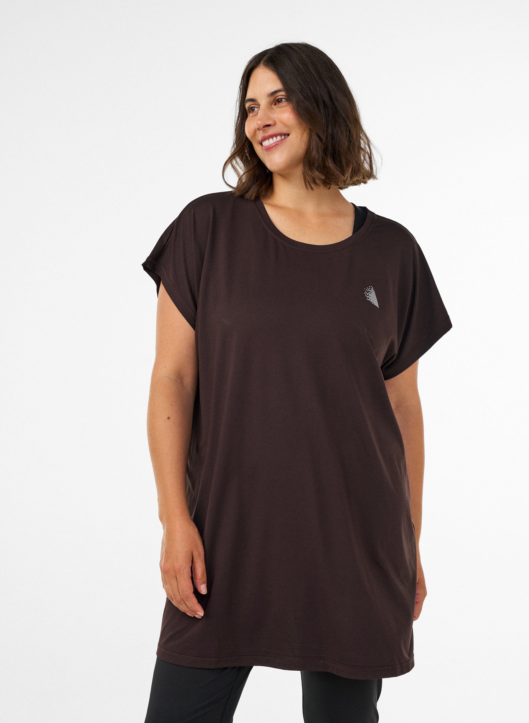 ZizziLanges Trainingsshirt, Braun, Model image number 0