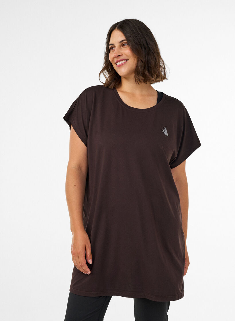 Langes Trainingsshirt, Braun, Model image number 0