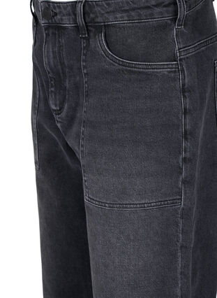 Wide Fit Jeans mit hoher Taille, Grey Denim, Packshot image number 2