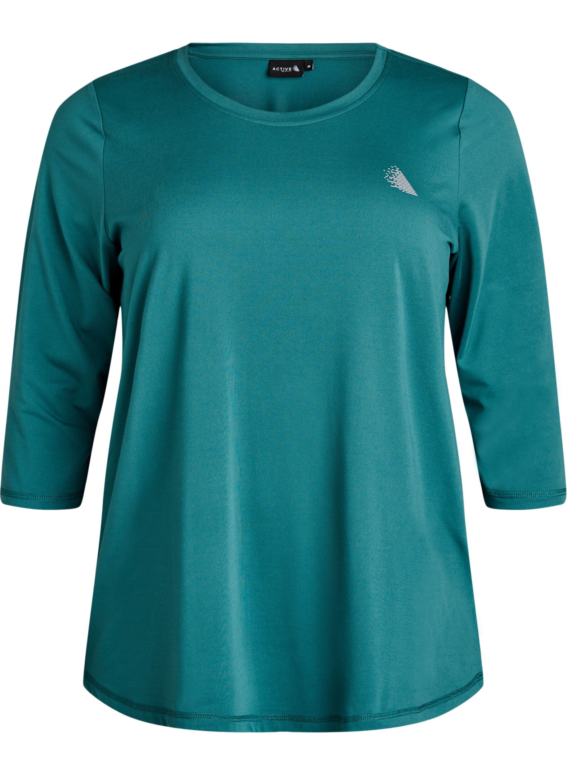 ZizziTrainingsshirt mit 3/4-&Auml;rmeln, Gr&uuml;n, Packshot image number 0