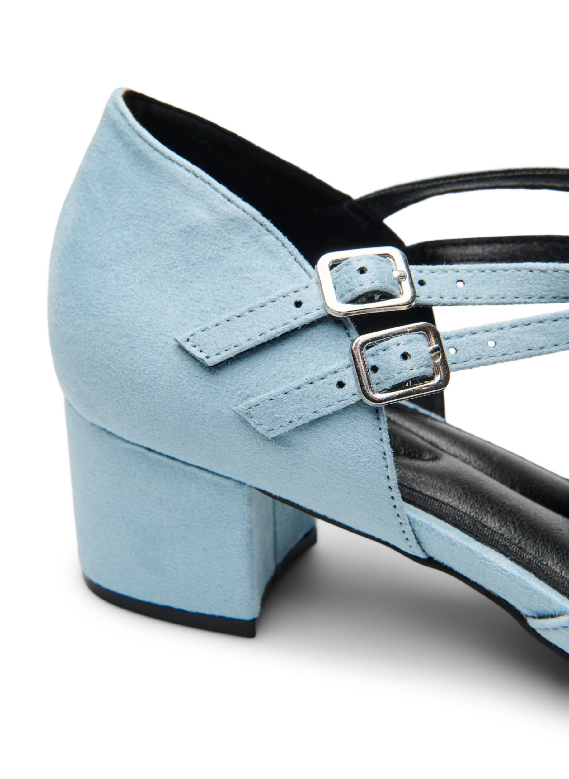 Zizzi Pumps mit doppelten Riemen, Blau, Packshot image number 4