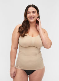 Shapewear Top mit breiten Trägern, Nude, Model