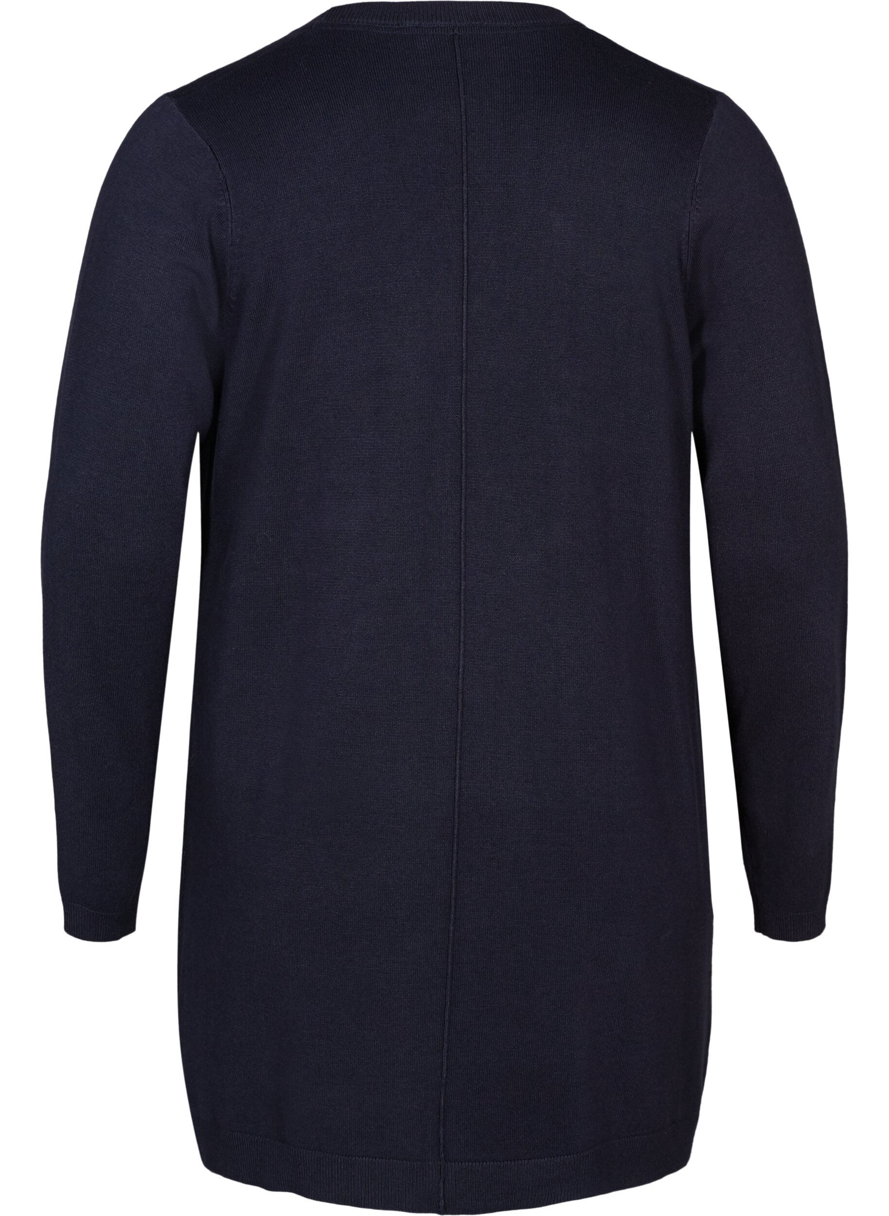 ZizziLange Strickjacke aus einer Viskosemischung, Blau, Packshot image number 1