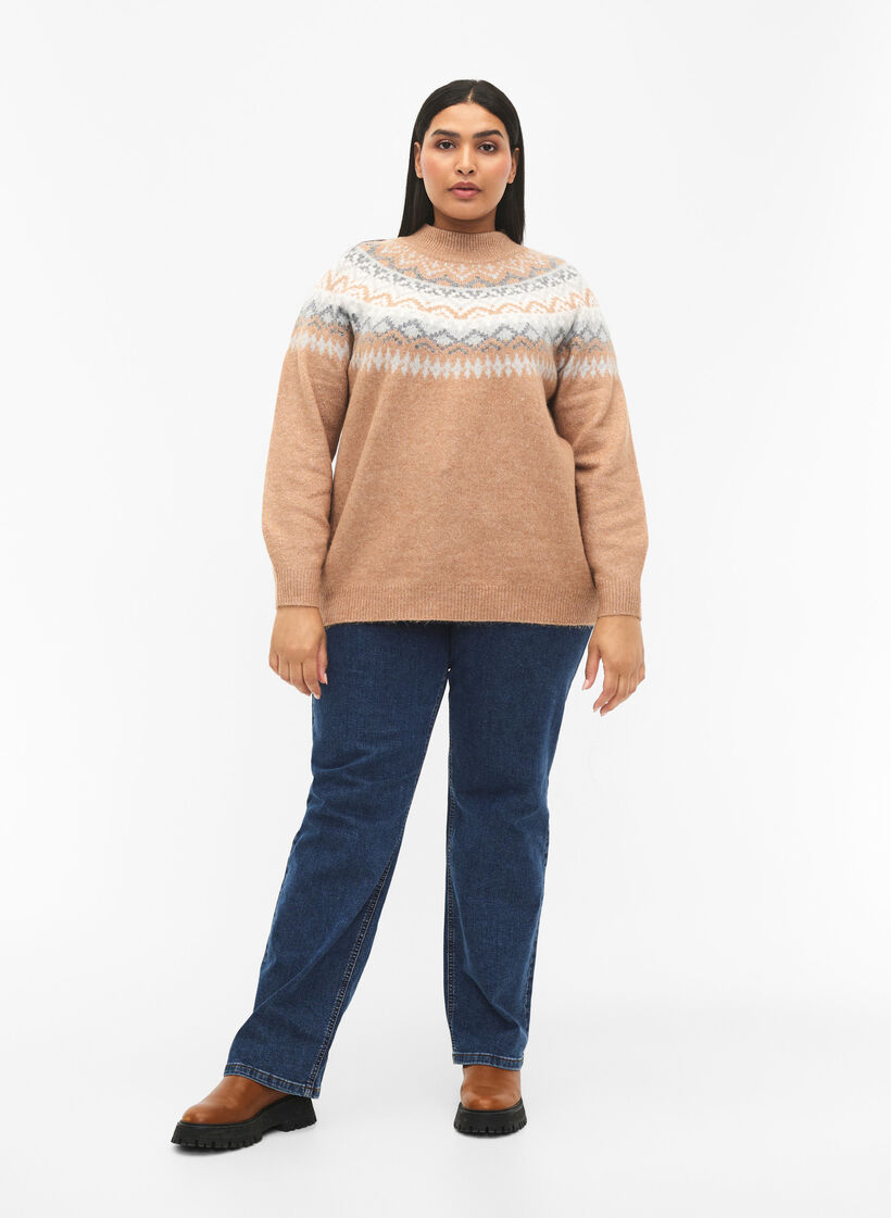 Pullover mit Muster, Chipmunk Mel. Comb, Model image number 2