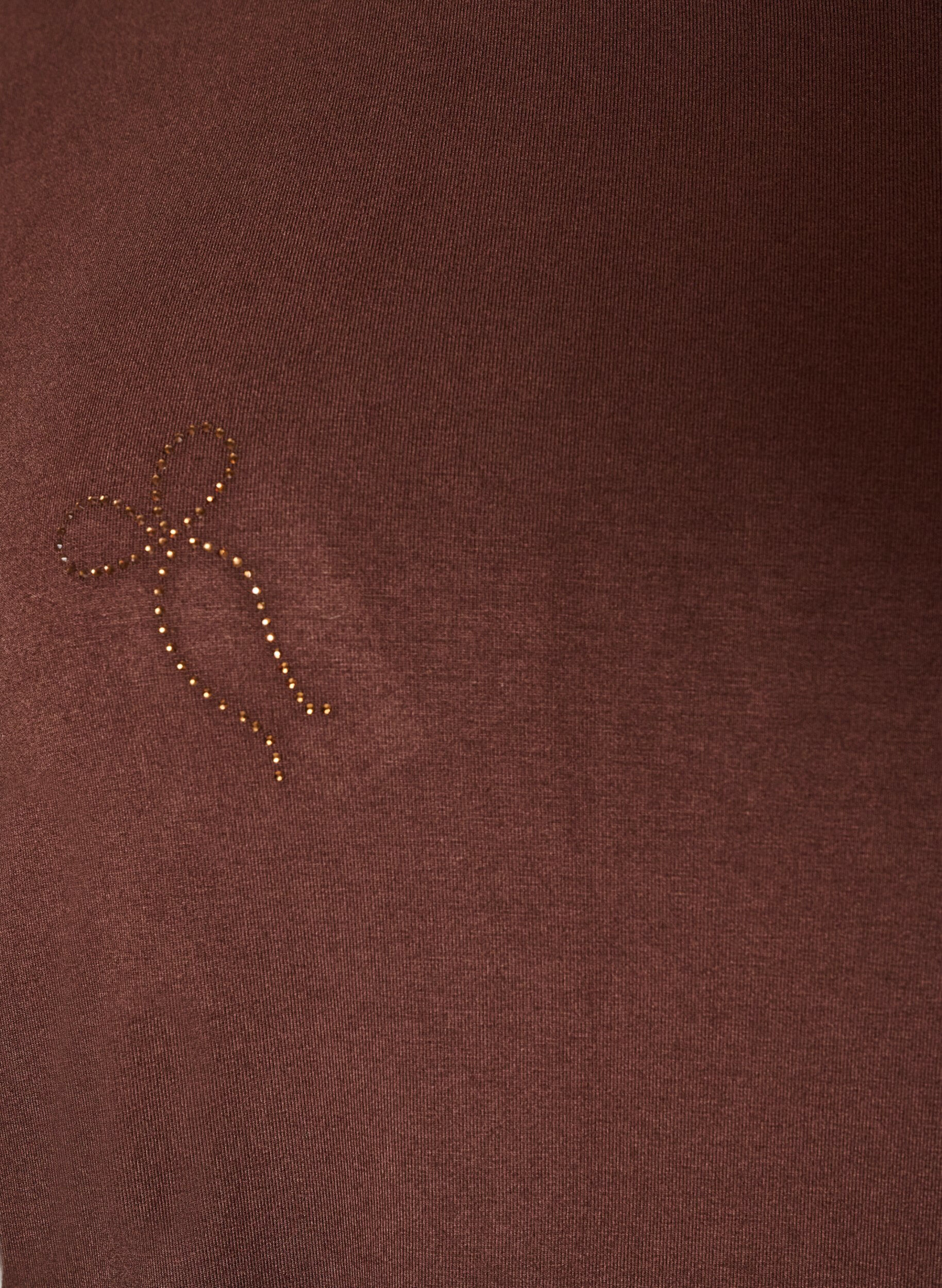 ZizziT-Shirt aus Viskose mit Strasssteinen, Braun, Packshot image number 2