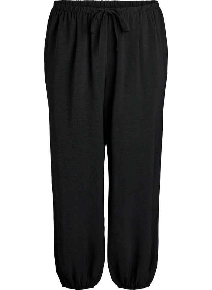 Hoch taillierte Ballonhose, Schwarz, Packshot image number 0