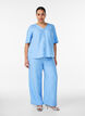 Lockere Hose mit elastischem Bund und Taschen, Blau, Model image number 0