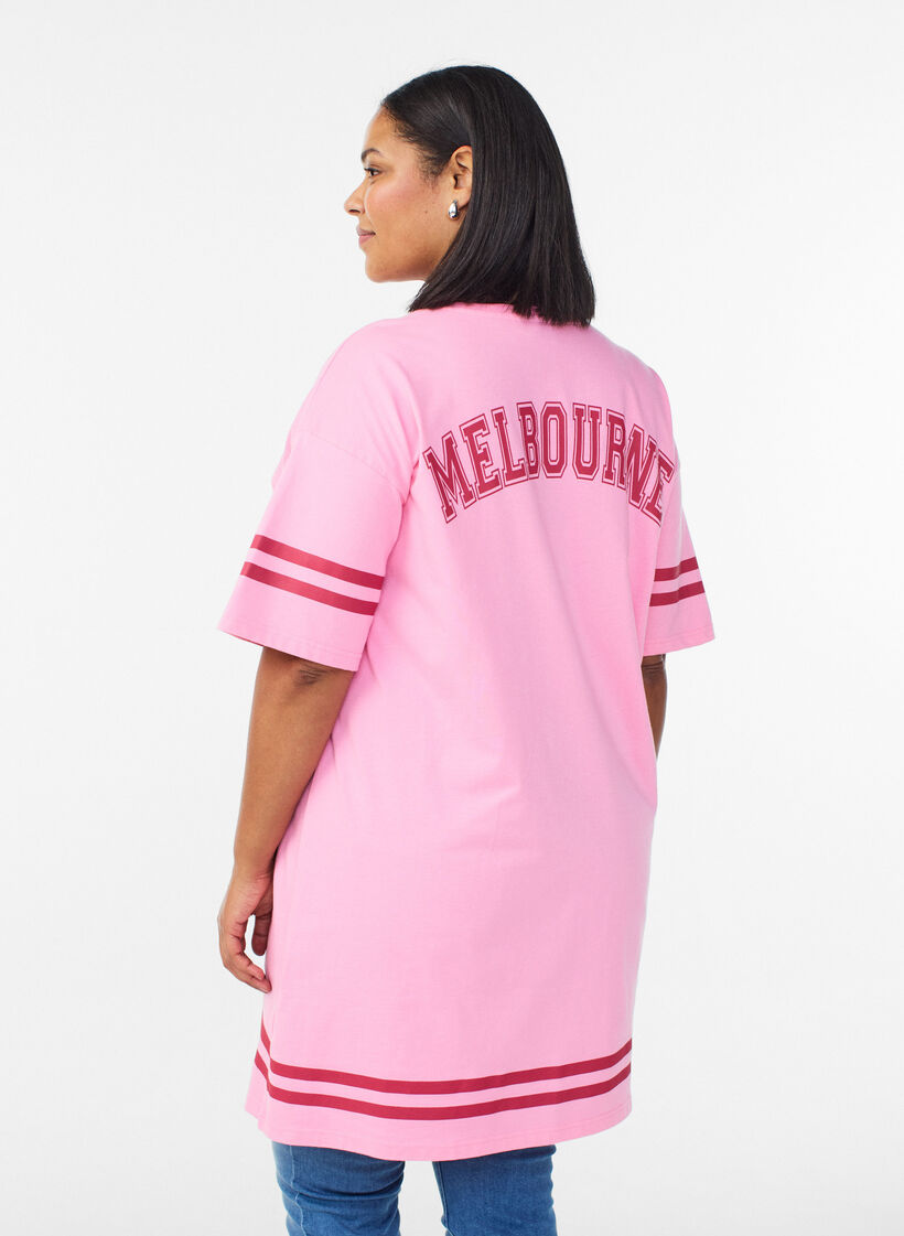 Sportliches T-Shirtkleid aus Baumwolle, Pink, Model image number 2