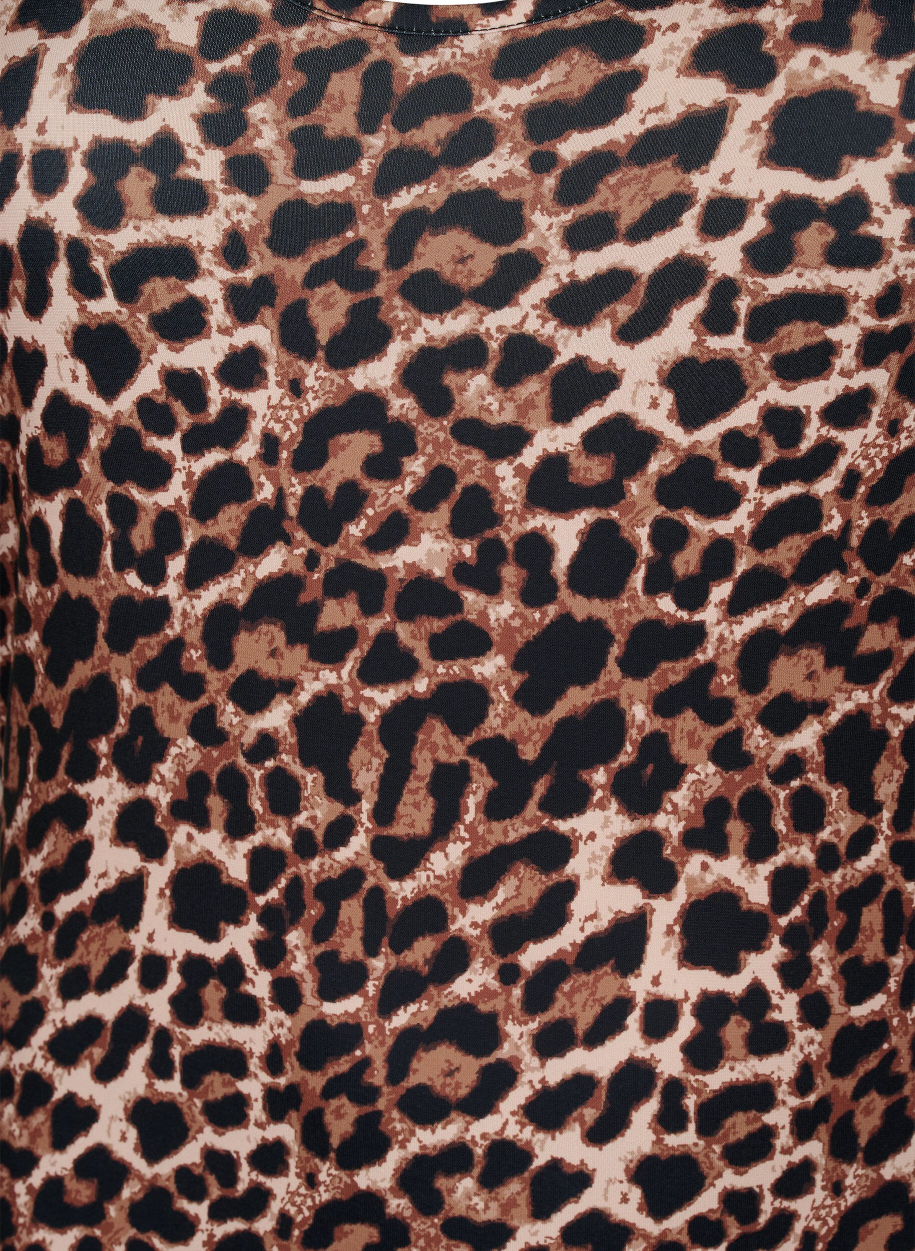 Zizzi Eng anliegendes Kleid mit Leopardenmuster und Cut-Out, Leopard AOP, Packshot image number 2
