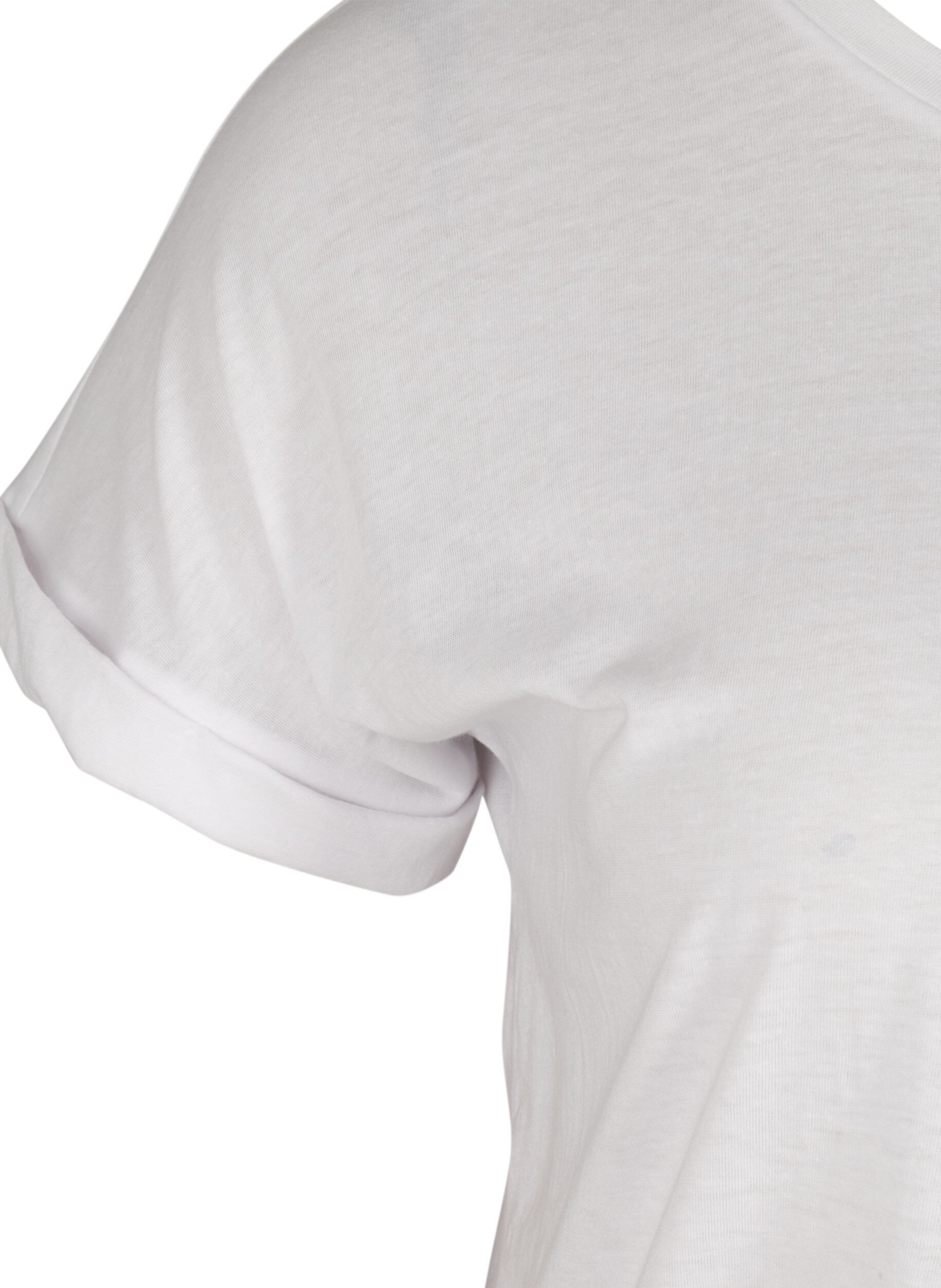 Zizzi T-Shirt, Bright White, Packshot image number 2