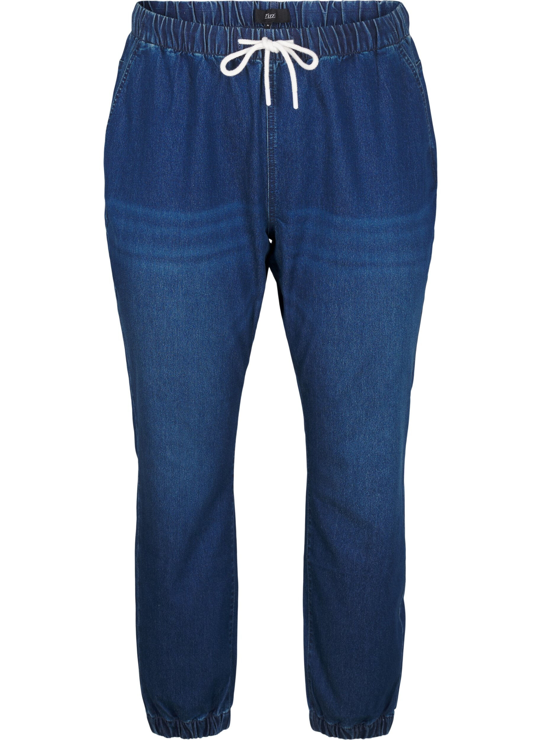 Zizzi Jeans-Jogginghose mit Taschen, Blau, Packshot image number 0