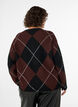 Strickjacke mit Argyle-Muster, Schwarz, Model image number 2