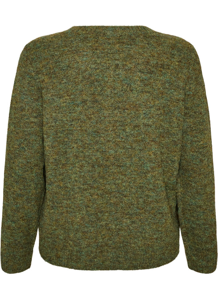 Lockerer Pullover mit Rundhalsausschnitt, Gr&uuml;n, Packshot image number 1