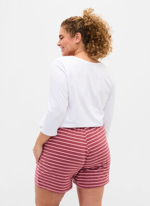 Shorts aus Baumwolle mit Taschen, Apple Butter Stripe, Model image number 0