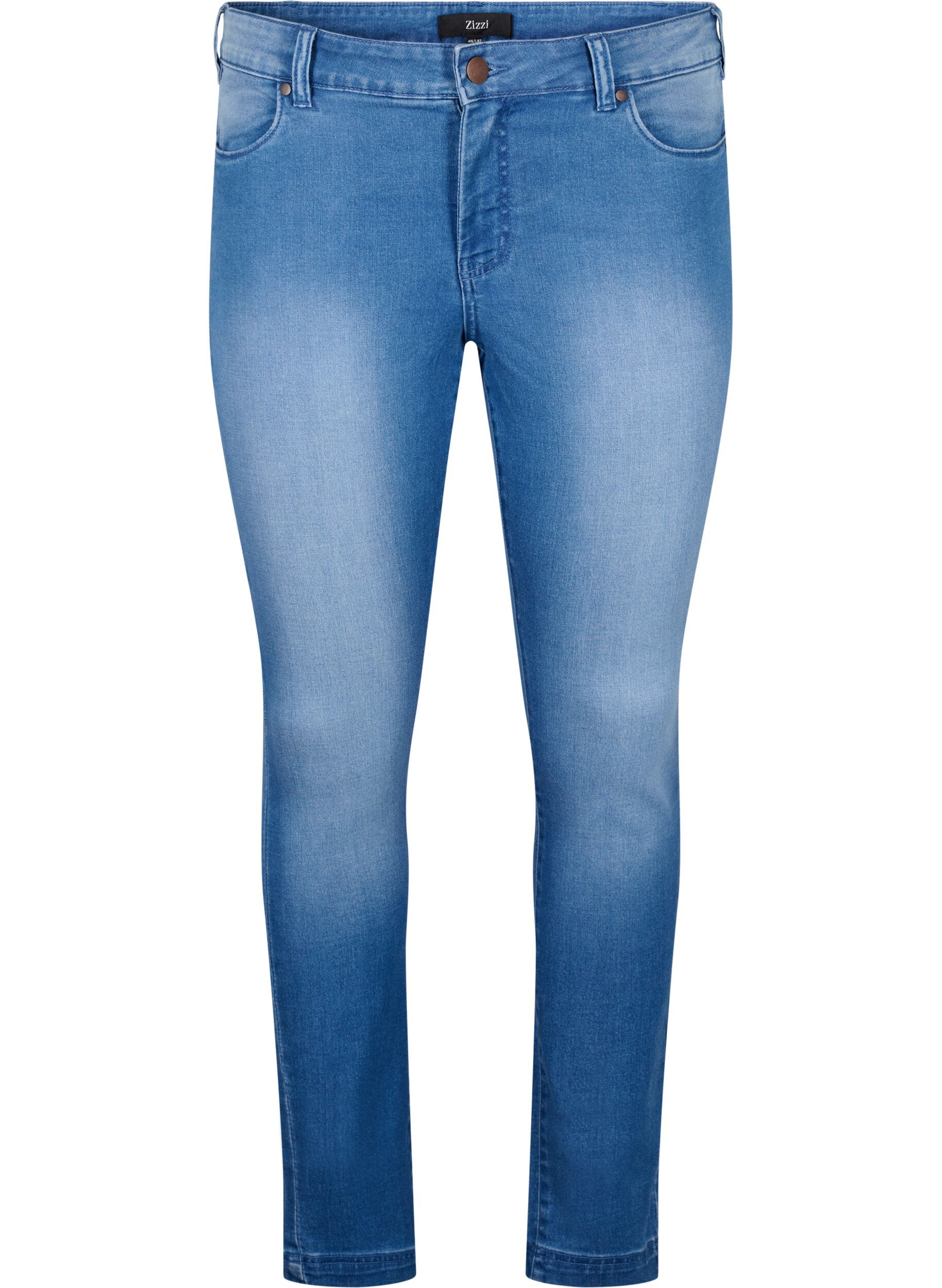 Zizzi Viona Jeans mit normaler Taille, Blau, Packshot image number 0