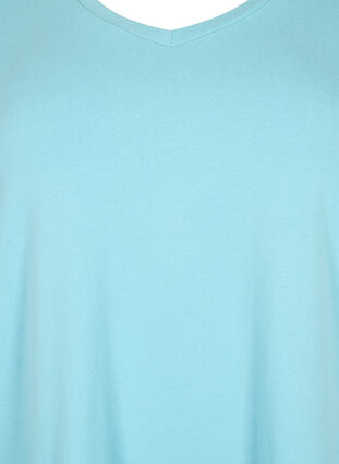 Einfarbiges basic T-Shirt aus Baumwolle, Reef Waters, Packshot image number 2