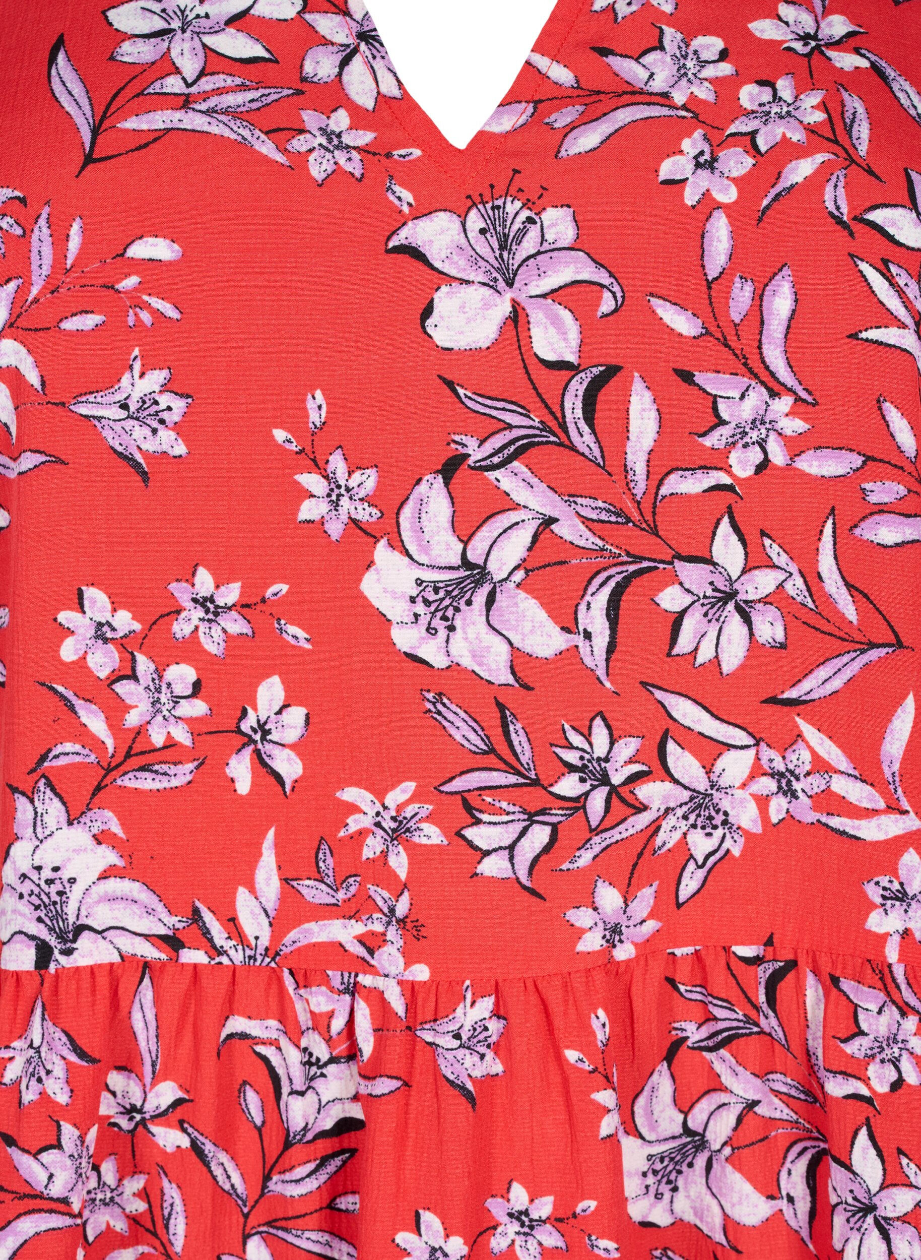 Zizzi FLASH &ndash; A-Linien-Kleid mit Print, Poinsettia Flower, Packshot image number 2