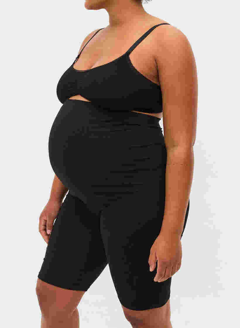 Eng anliegende Schwangerschaftsshorts, Black, Model image number 3