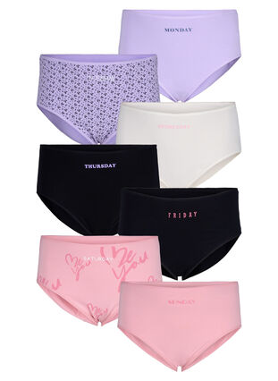 7-pack Slips mit normaler Taille, Purple Rose Mix, Packshot image number 0