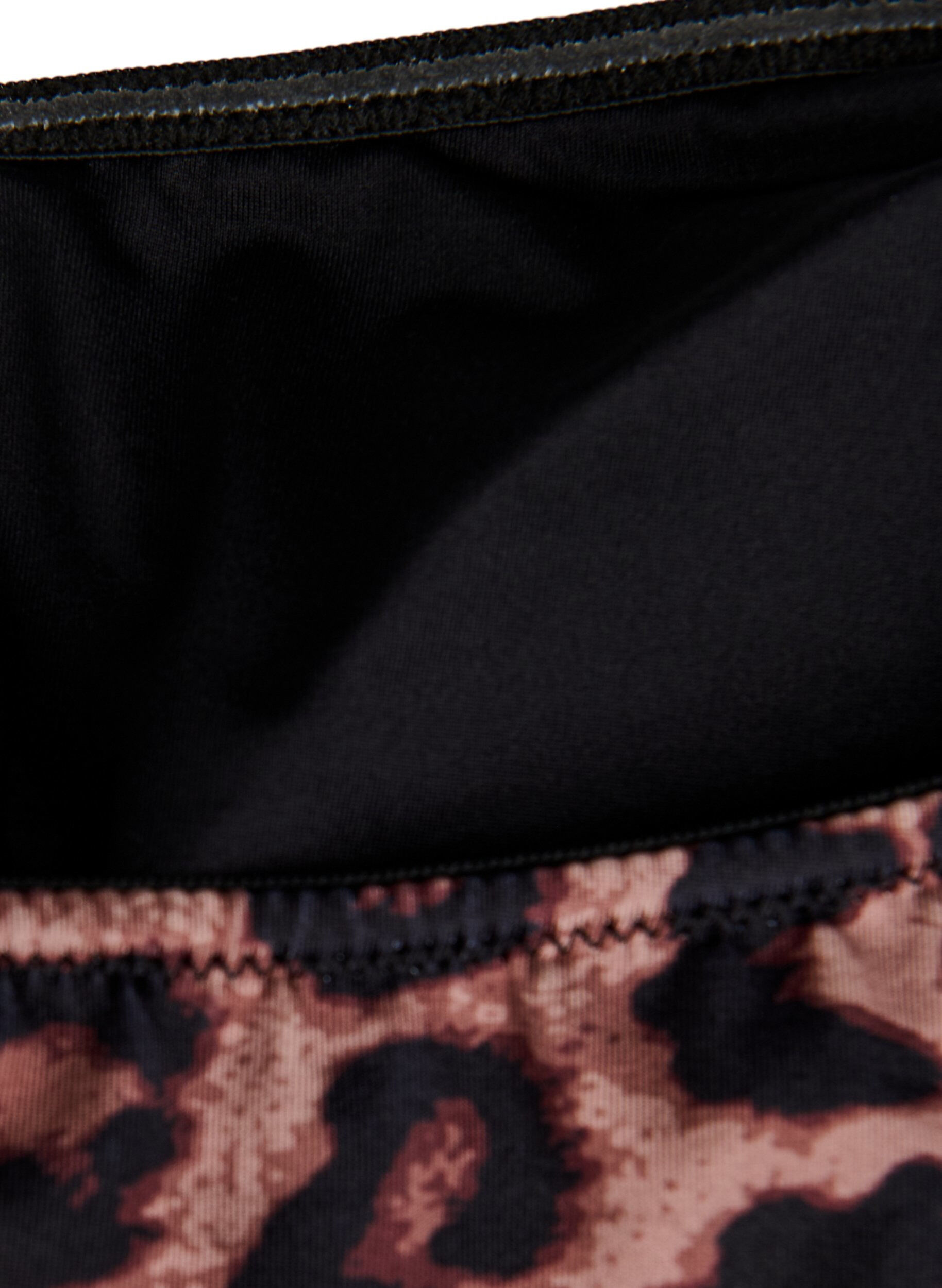 Zizzi Gebl&uuml;mtes Bandeau-Bikinioberteil, Beige, Packshot image number 3