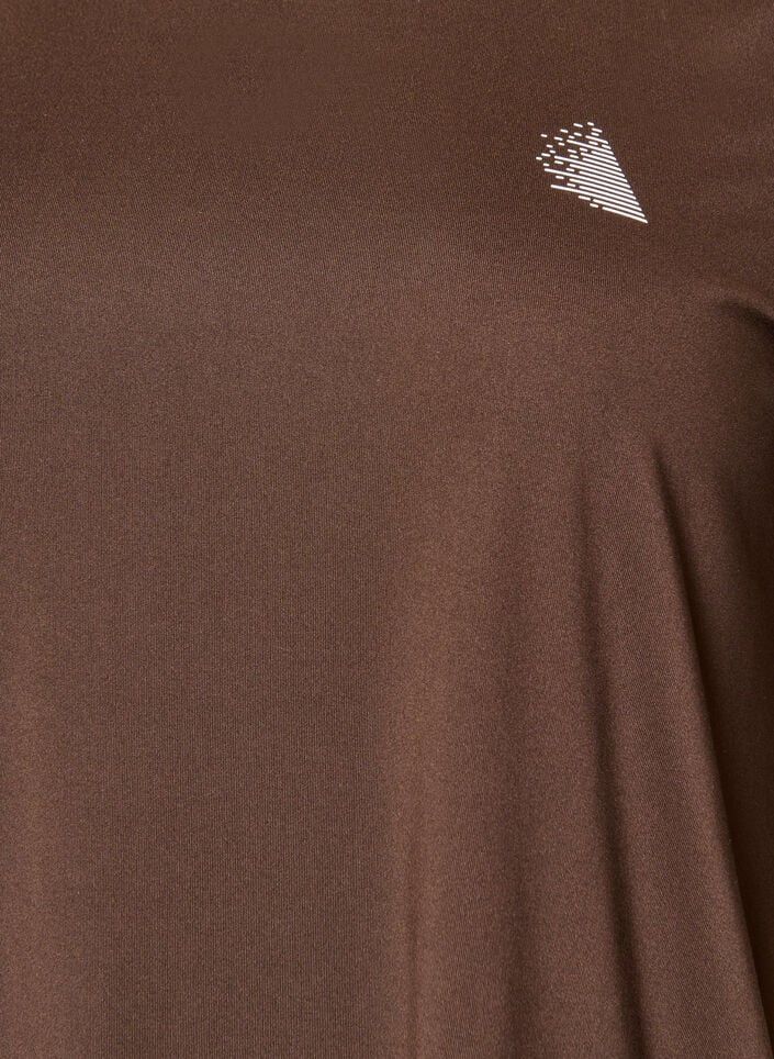 Trainingsshirt mit 3/4-&Auml;rmeln, Braun, Packshot image number 2