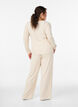 Loungehose aus geripptem Jersey mit hoher Taille, Beige, Model image number 1