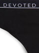 Baumwoll-G-String mit regul&auml;rer Taille, Schwarz, Packshot image number 2