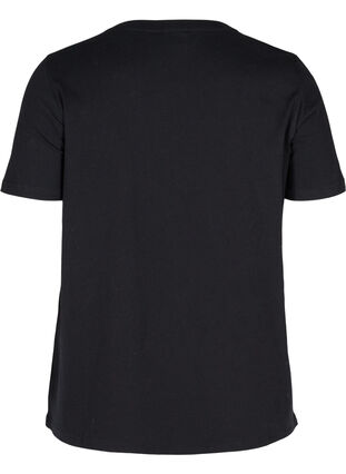T-Shirt aus Bio-Baumwolle mit Steinen, Black , Packshot image number 1