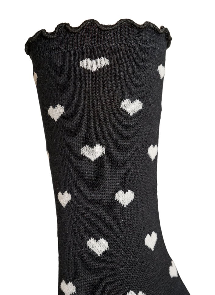 Socken aus Baumwolle mit Mustern, Schwarz, Packshot image number 2