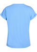 Kurz&auml;rmeliges T-Shirt aus einer Baumwollmischung, Blau, Packshot image number 1