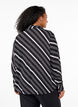 Gemusterte Bluse mit langen Ärmeln, Black Stripe, Model image number 1
