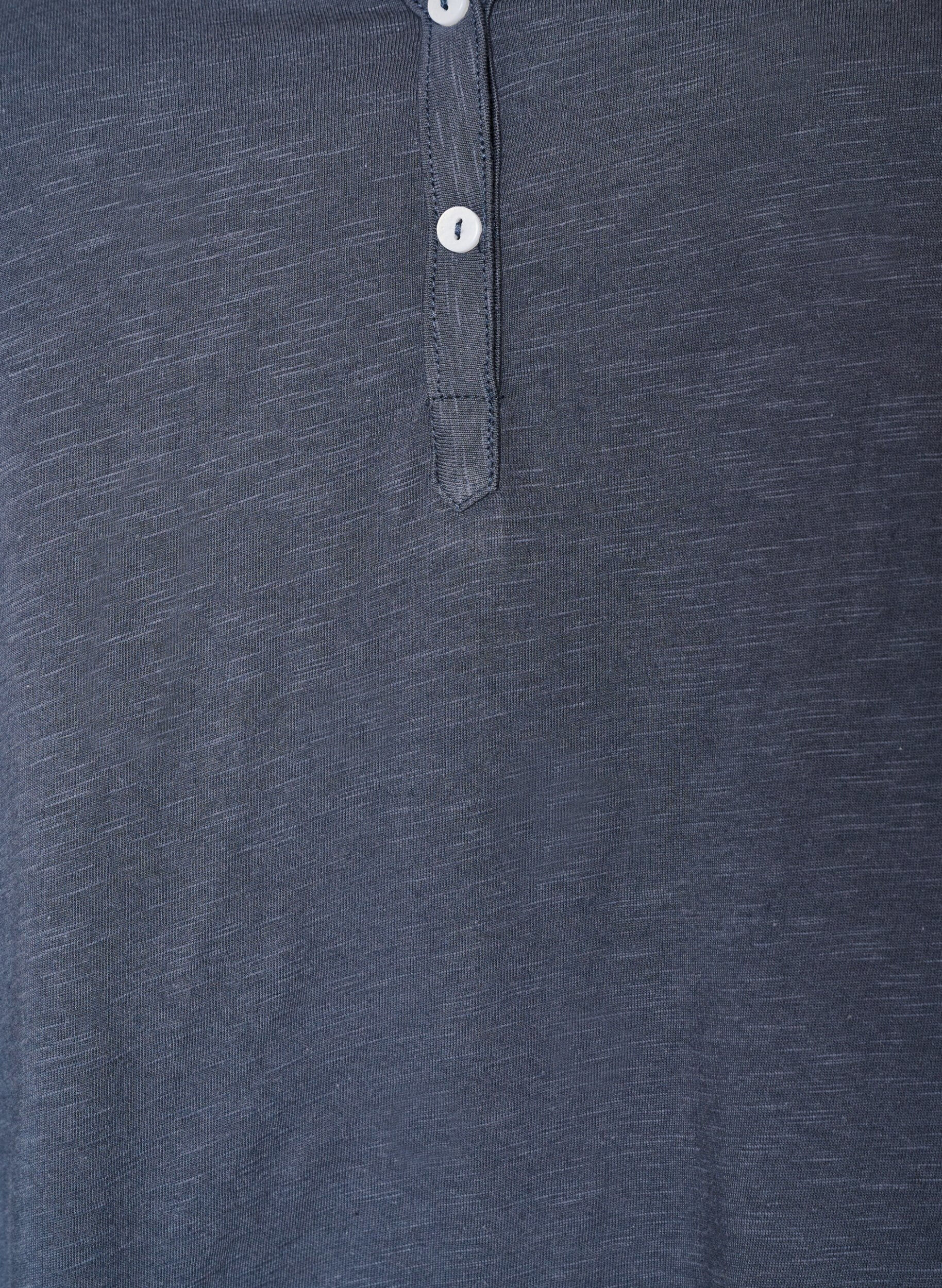 ZizziT-Shirt mit Knopfleiste, Grau, Packshot image number 2